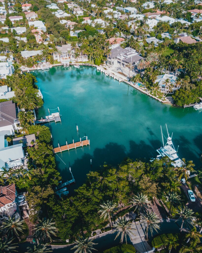 A lake and houses in Florida